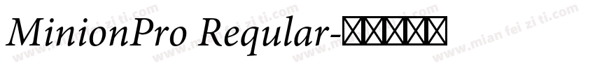 MinionPro Reqular字体转换